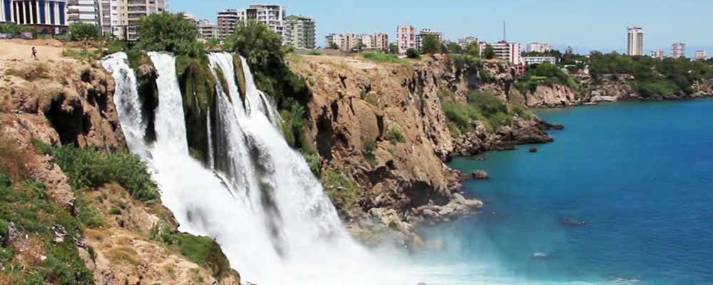 آبشارهای خروشان ساحلی دودن آنتالیا (Duden waterfalls)